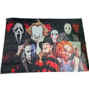 Horror Movie Nylon Banner Scream, Chuckie, Freddie... 60 X 40
